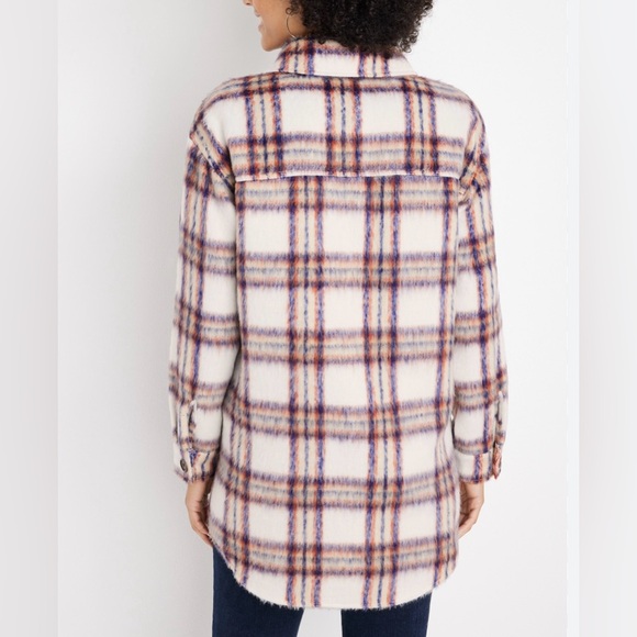 NWT Maurices Faux Wool Plaid Shacket, Size Medium - Picture 2 of 6